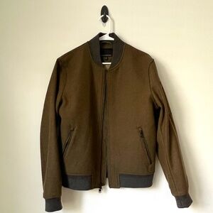 Banana Republic Men's Green wool bomber Jacket - Italian Fabric - M